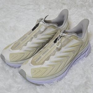 Hoka Women's Athletic Shoes in Cream and White